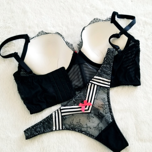 Victoria's Secret Vintage Very Sexy Fashionshow Bustier & Lace Thong Panty NWT - Picture 10 of 16